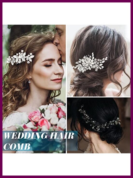 44 Pc Faux Pearl Crystal Hair Comb Set - Wedding Bridal Hair Accessories main image 5